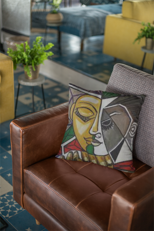 TWO FACES THROW PILLOW