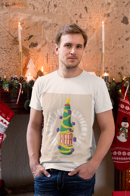 ALL I WANT IS BEER FOR CHRISTMAS MEN T-SHIRT