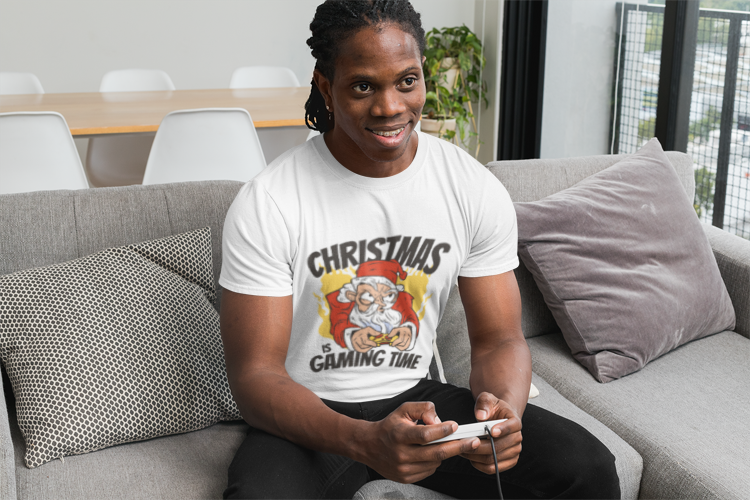 CHRISTMAS IS GAMING TIME MEN T-SHIRT