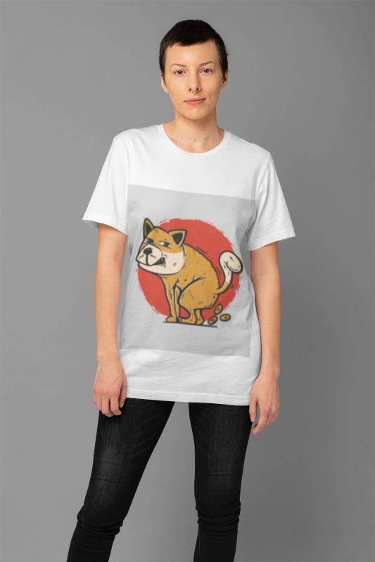 CAT POOPING OUT CRYPTO COINS WOMEN T-SHIRT