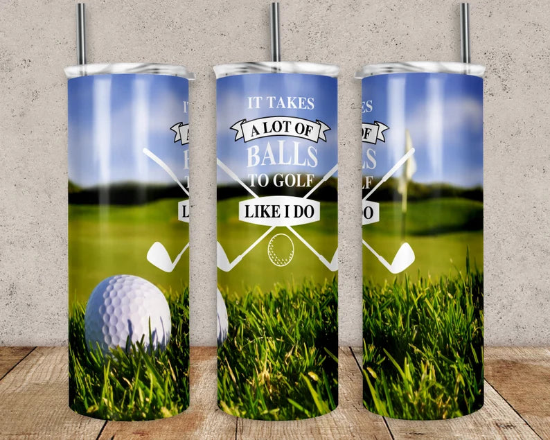 A LOT OF BALLS GOLF TUMBLER