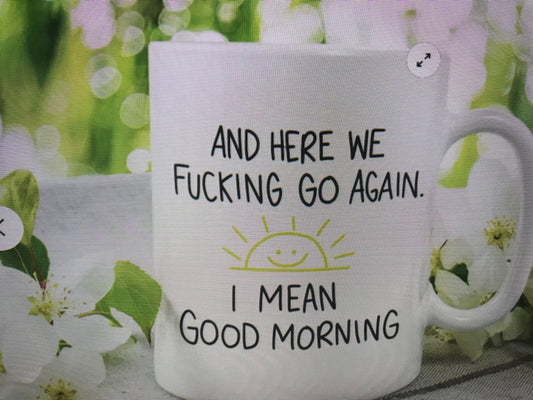 R-RATED HERE WE GO AGAIN MUG